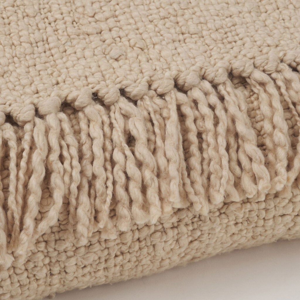SOMER COTTON WOVEN THROW BEIGE