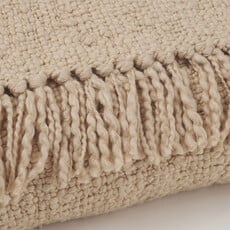 SOMER COTTON WOVEN THROW BEIGE