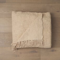SOMER COTTON WOVEN THROW BEIGE