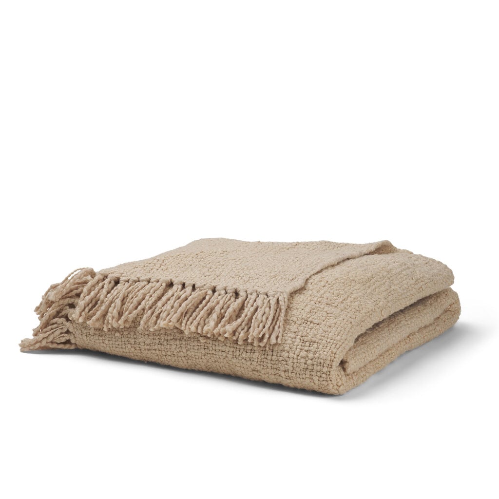 SOMER COTTON WOVEN THROW BEIGE