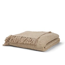 SOMER COTTON WOVEN THROW BEIGE