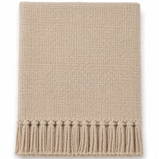 SOMER COTTON WOVEN THROW BEIGE