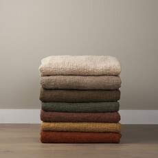 SOMER COTTON WOVEN THROW OLIVE