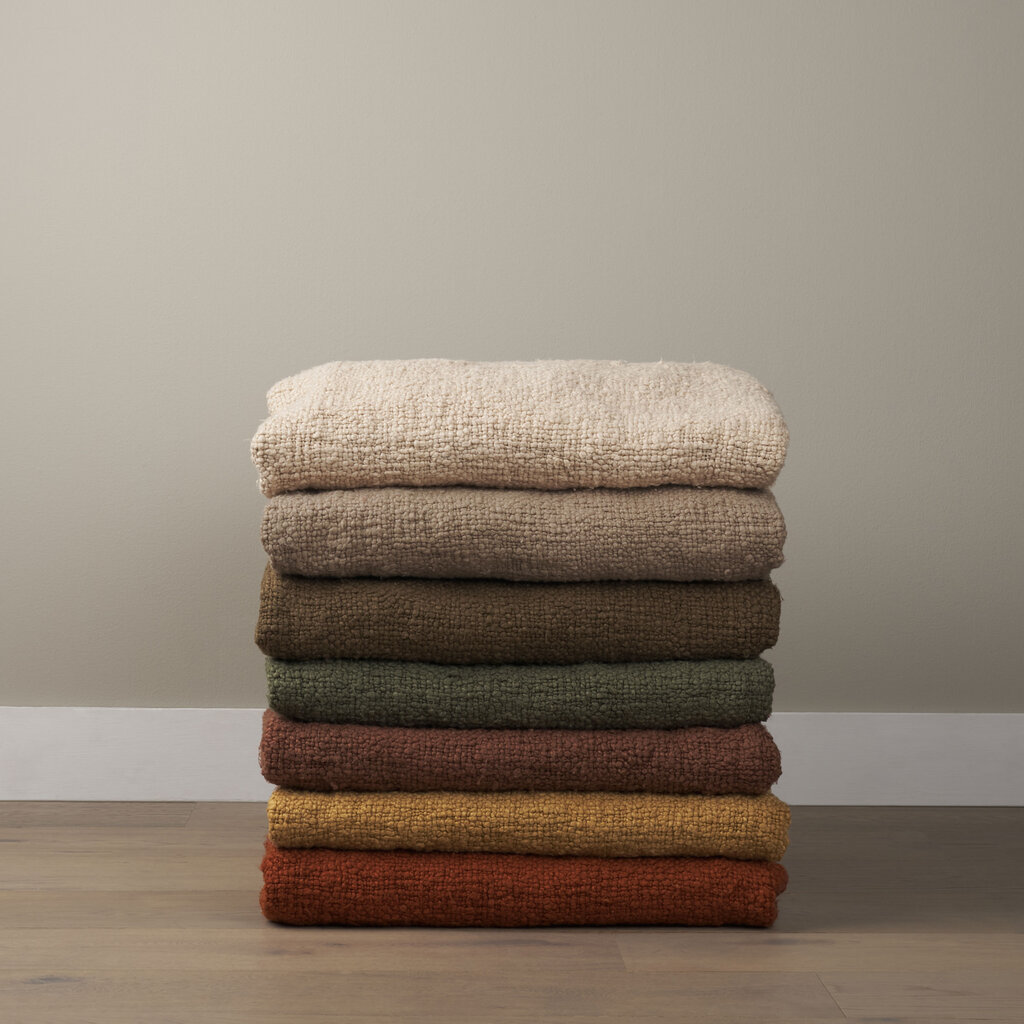 SOMER COTTON WOVEN THROW UMBER