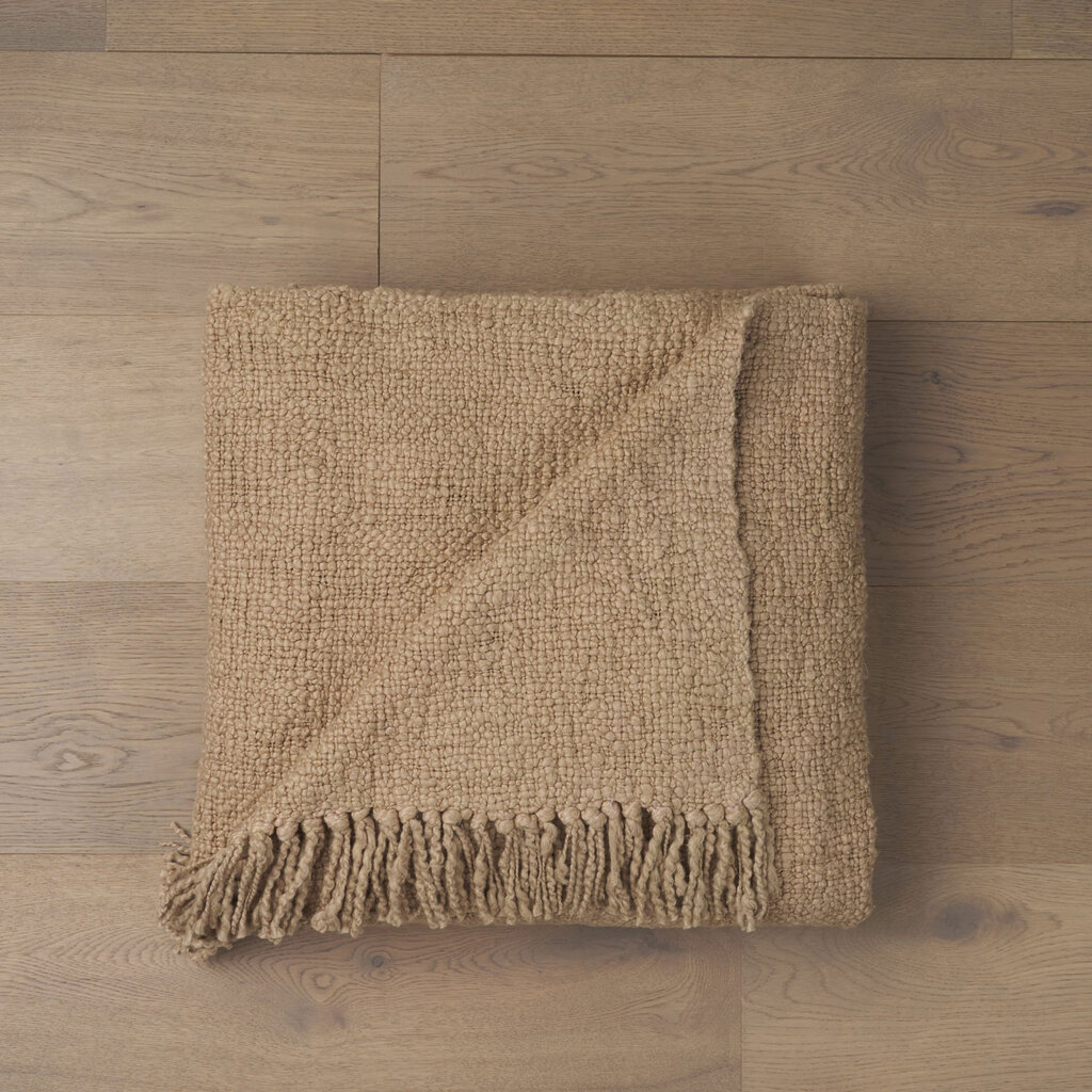 SOMER COTTON WOVEN THROW SAND