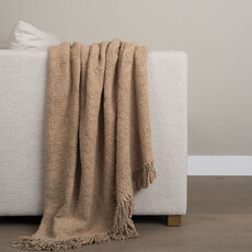 SOMER COTTON WOVEN THROW SAND