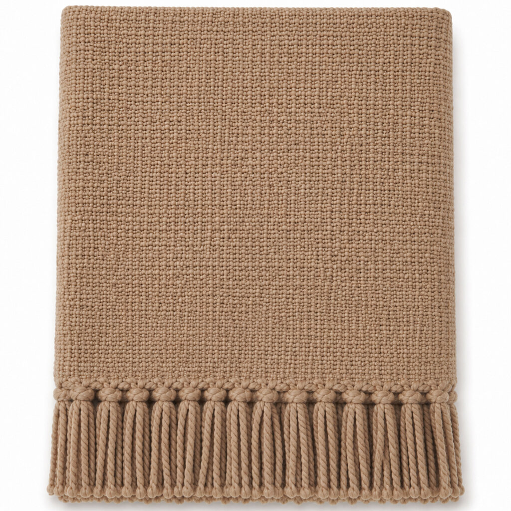 SOMER COTTON WOVEN THROW SAND