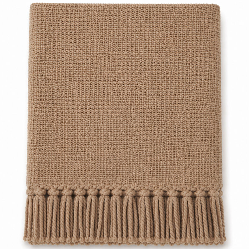 SOMER COTTON WOVEN THROW SAND