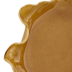 GOLDEN CREST RUFFLE DECORATIVE BOWL