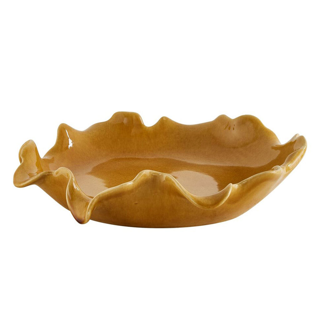 GOLDEN CREST RUFFLE DECORATIVE BOWL