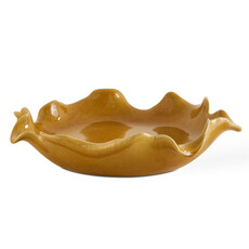 GOLDEN CREST RUFFLE DECORATIVE BOWL