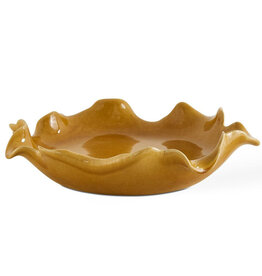 GOLDEN CREST RUFFLE DECORATIVE BOWL