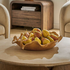 GOLDEN CREST RUFFLE DECORATIVE BOWL