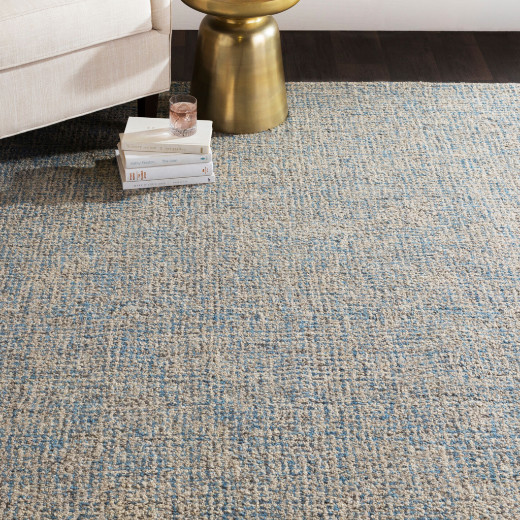 ANNE GRID RUG BLUE