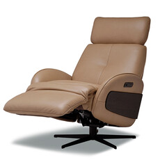 HENRIK LEATHER POWER RECLINER FAWN