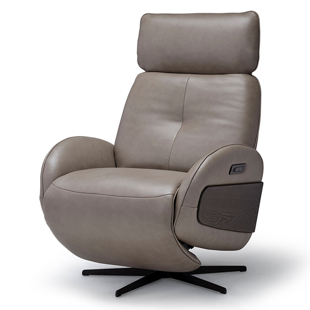 HENRIK LEATHER POWER RECLINER FAWN