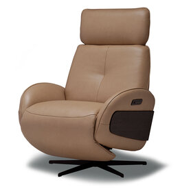 HENRIK LEATHER POWER RECLINER FAWN