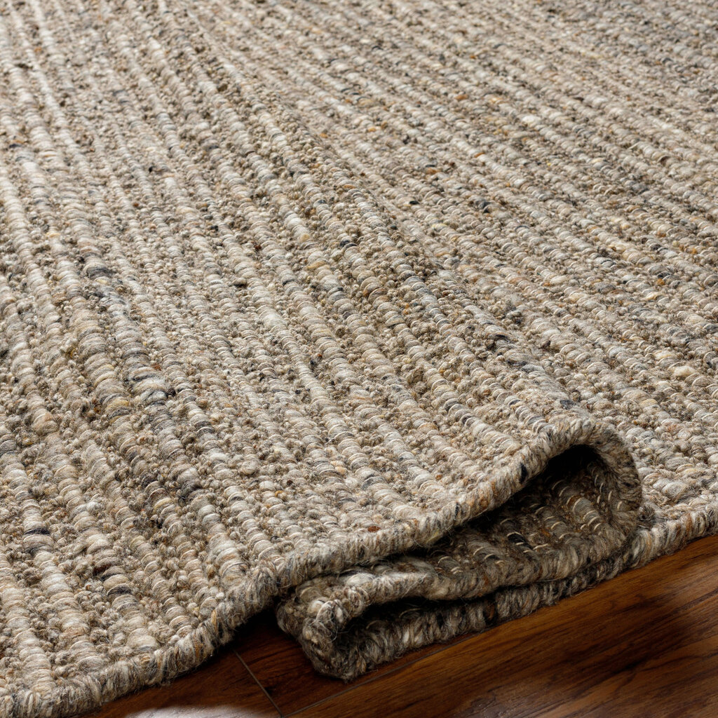 MIRA WOOL RUG DARK BROWN