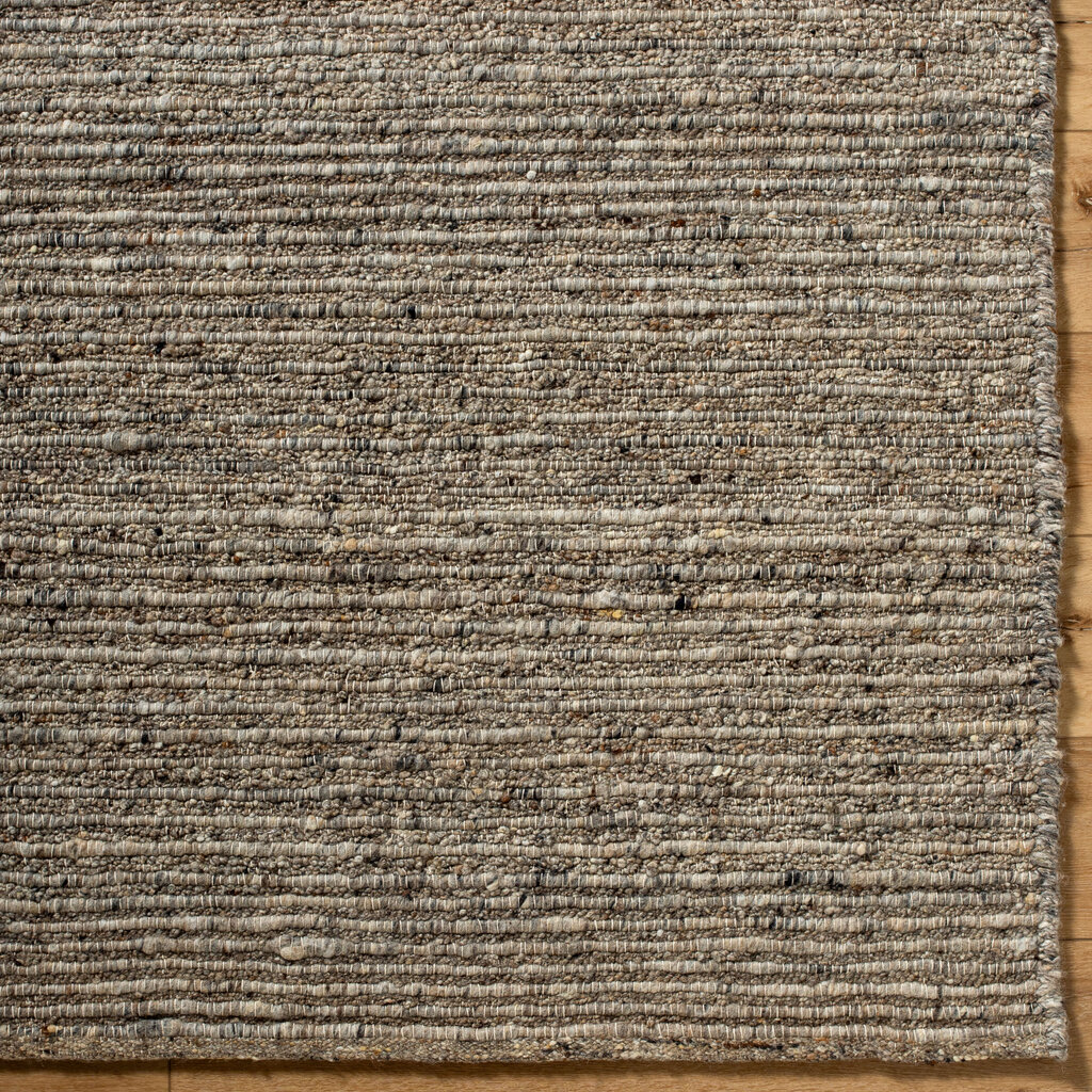 MIRA WOOL RUG DARK BROWN
