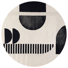 BRONXE ART DECO RUG BLACK & CREAM