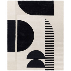 BRONXE ART DECO RUG BLACK & CREAM