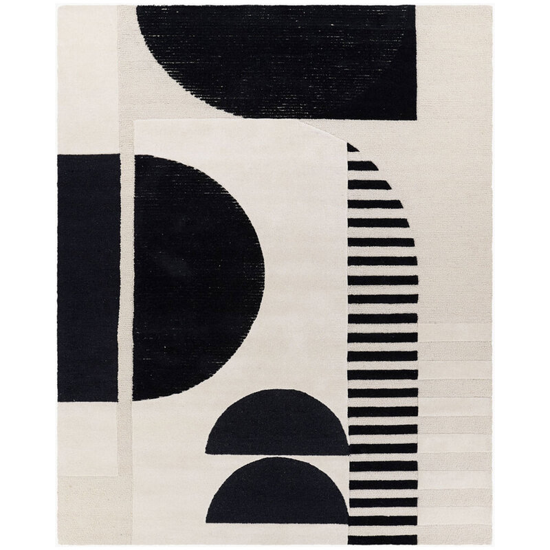 BRONXE ART DECO RUG BLACK & CREAM