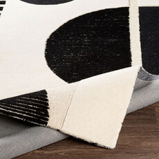 BRONXE ART DECO RUG BLACK & CREAM