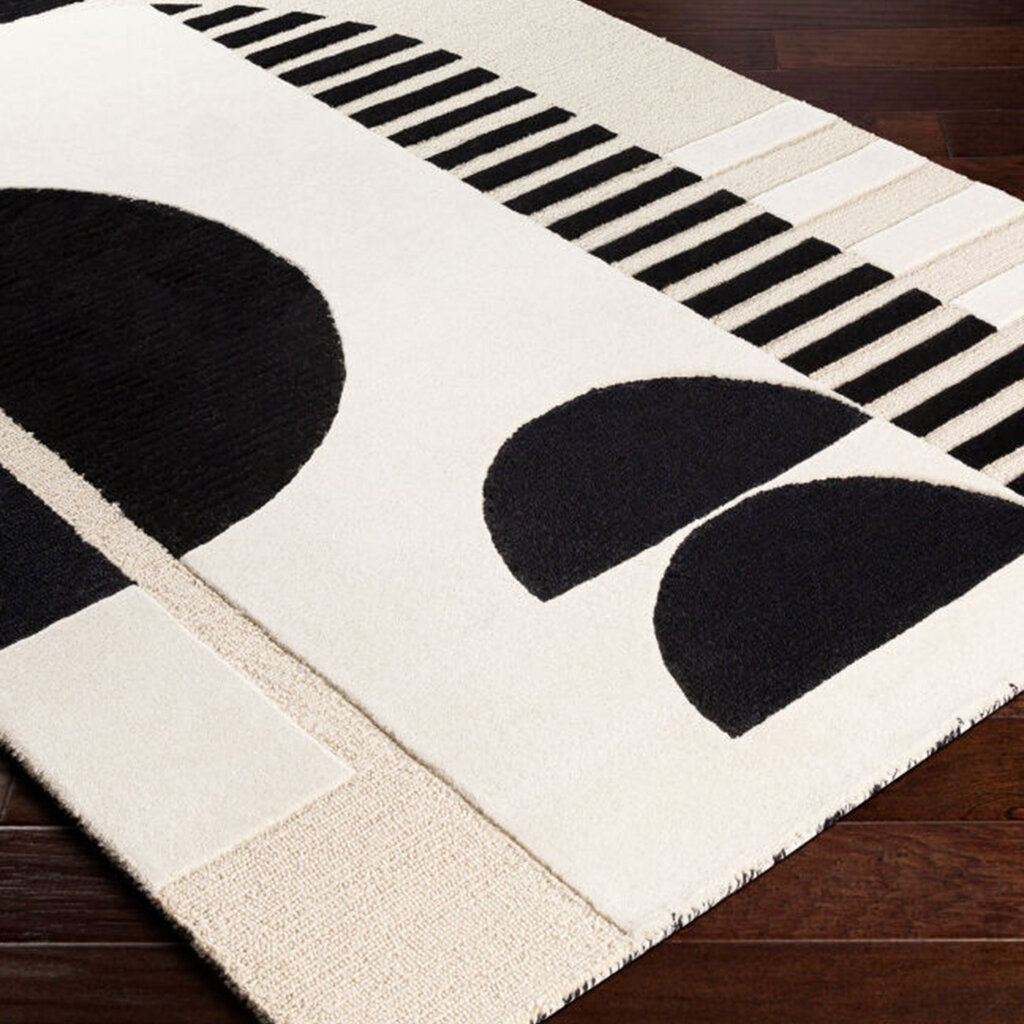 BRONXE ART DECO RUG BLACK & CREAM