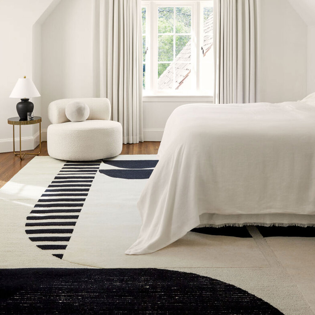 BRONXE ART DECO RUG BLACK & CREAM