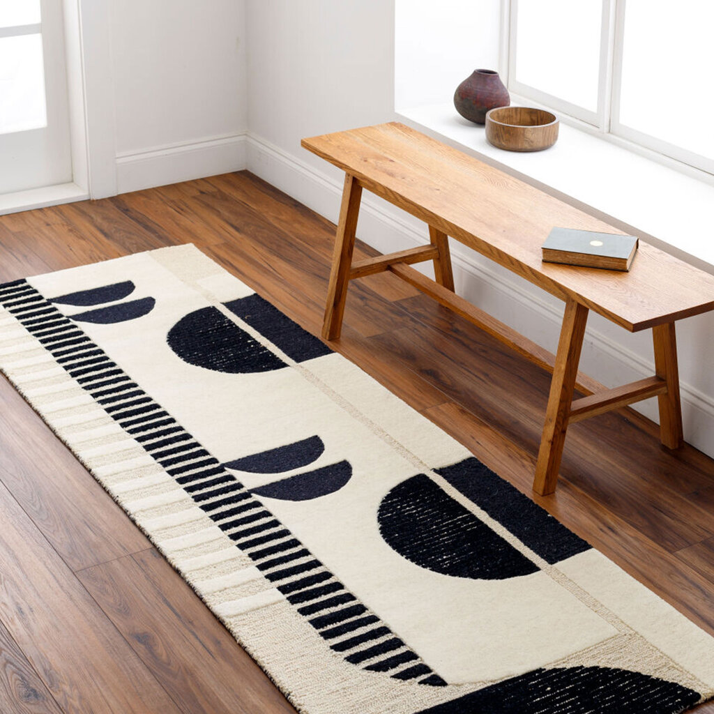 BRONXE ART DECO RUG BLACK & CREAM
