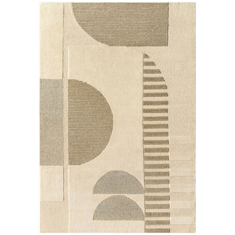 BRONXE ART DECO RUG TAUPE & CREAM