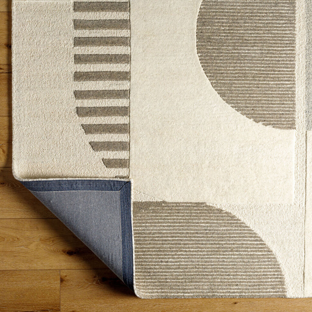 BRONXE ART DECO RUG TAUPE & CREAM