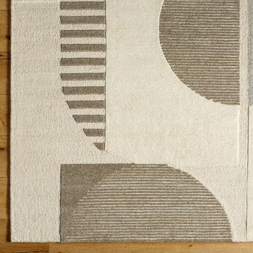 BRONXE ART DECO RUG TAUPE & CREAM