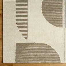 BRONXE ART DECO RUG TAUPE & CREAM