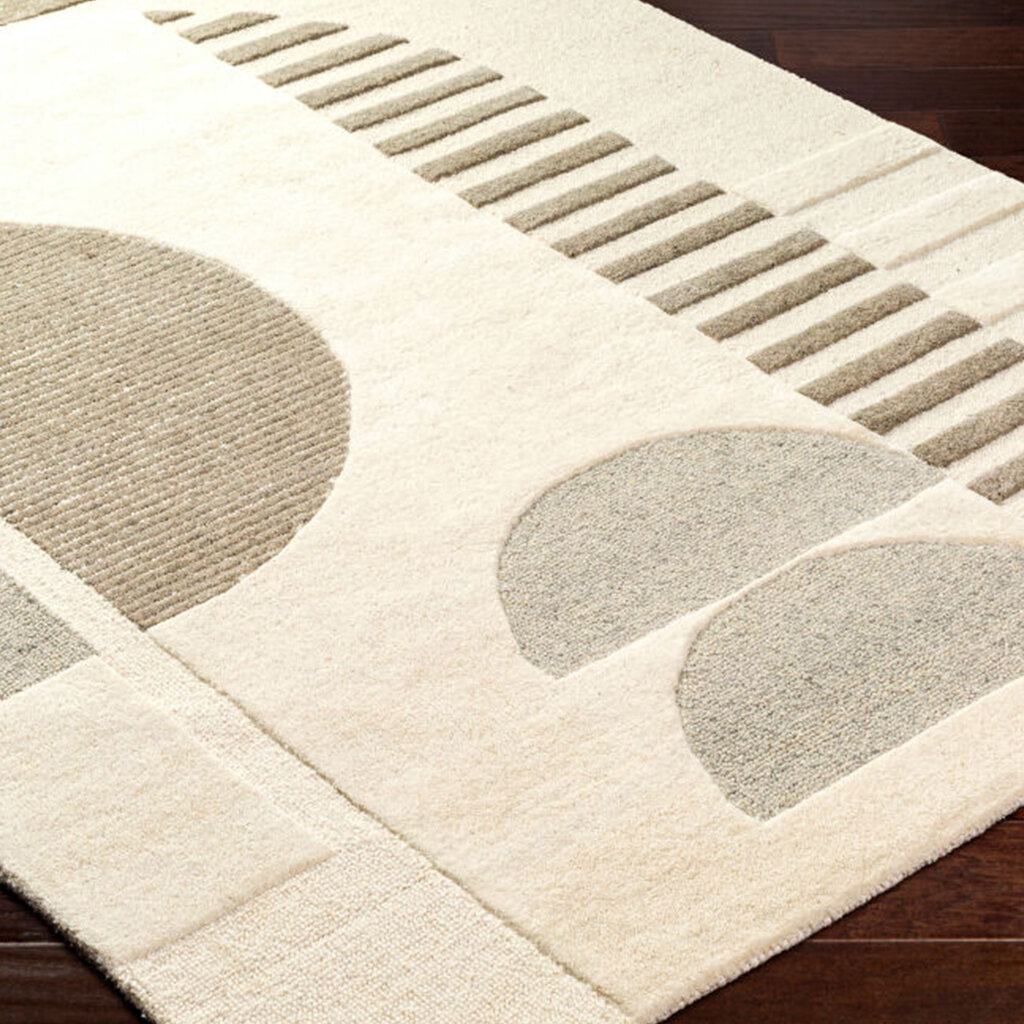BRONXE ART DECO RUG TAUPE & CREAM