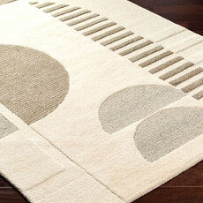 BRONXE ART DECO RUG TAUPE & CREAM