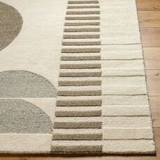 BRONXE ART DECO RUG TAUPE & CREAM