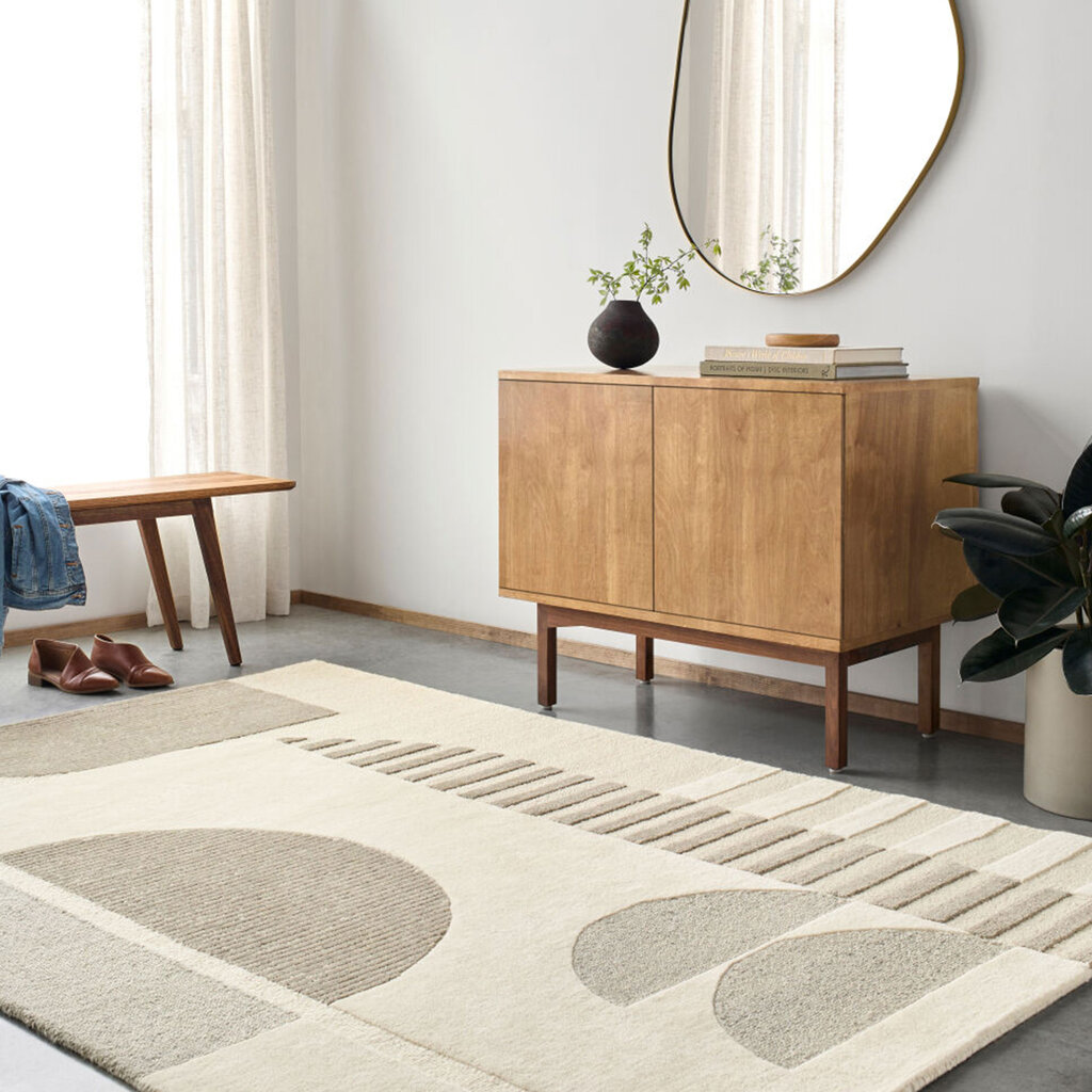 BRONXE ART DECO RUG TAUPE & CREAM