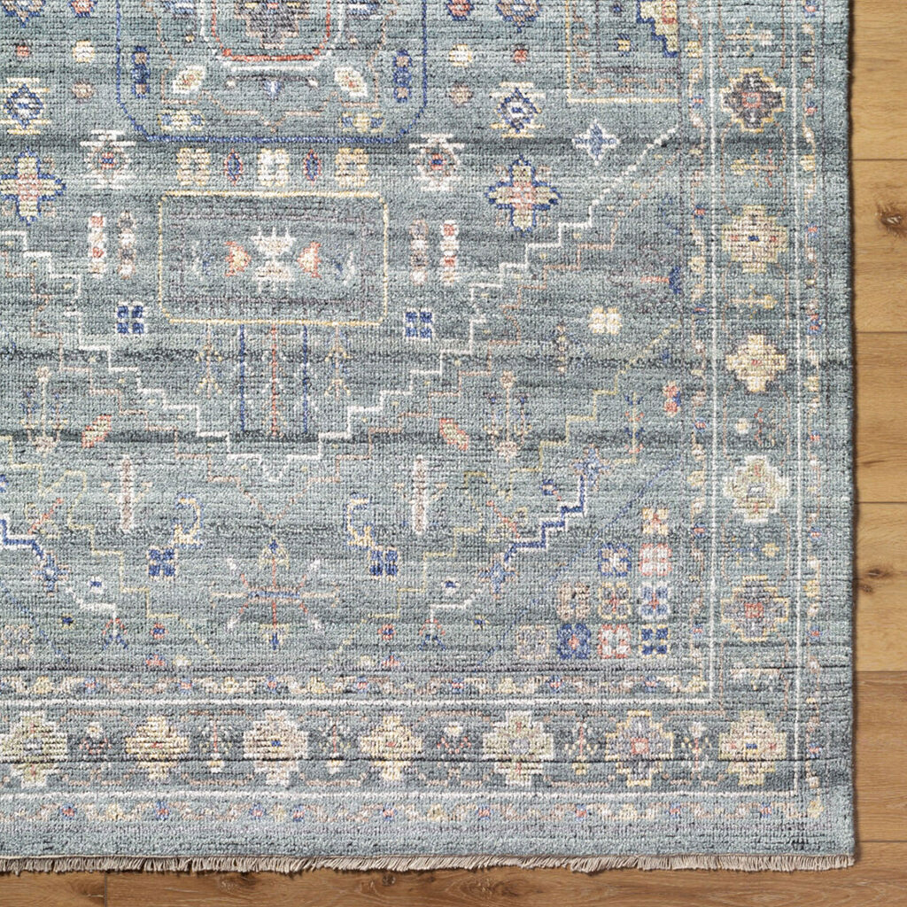 KUSHAL HANDMADE RUG SLATE IVORY
