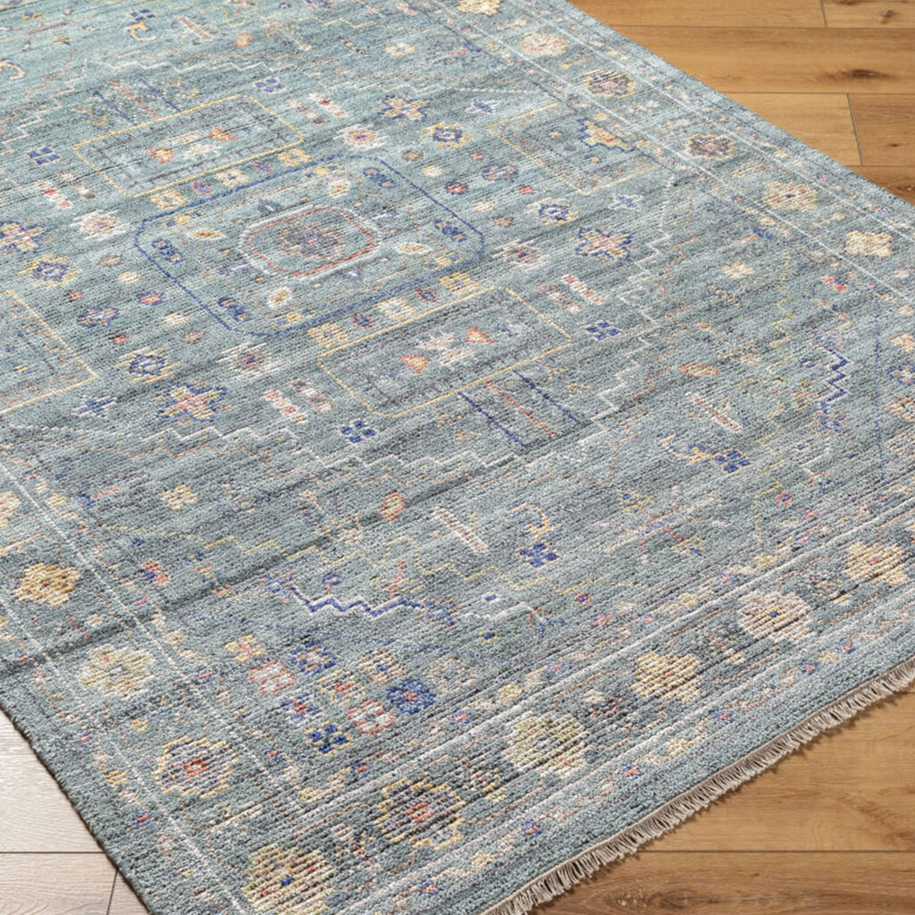 KUSHAL HANDMADE RUG SLATE IVORY