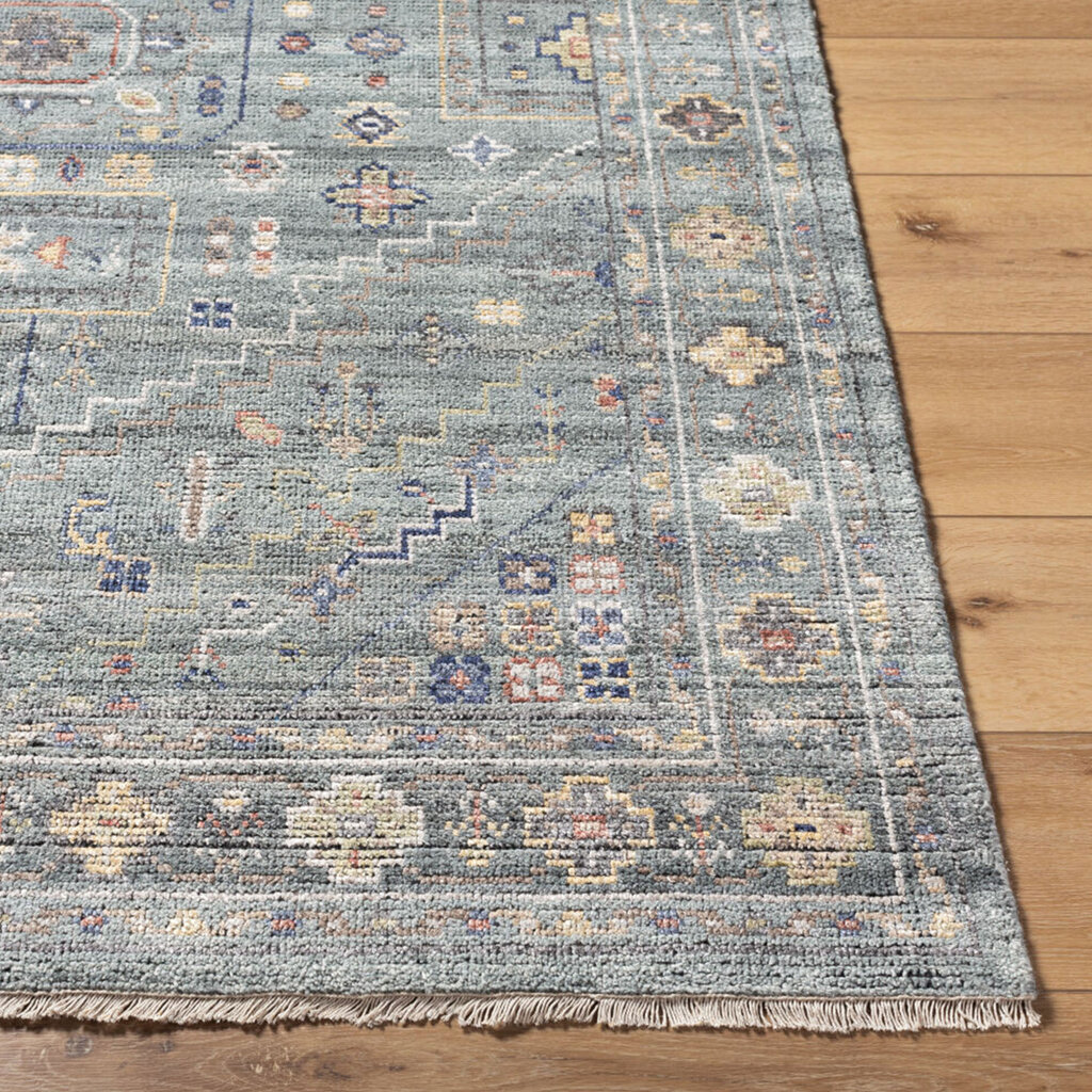 KUSHAL HANDMADE RUG SLATE IVORY