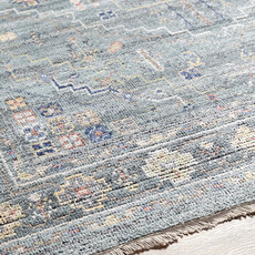 KUSHAL HANDMADE RUG SLATE IVORY