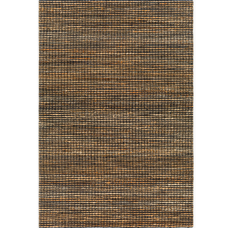 MADEIRA HANDWOVEN JUTE RUG TAN & BLACK
