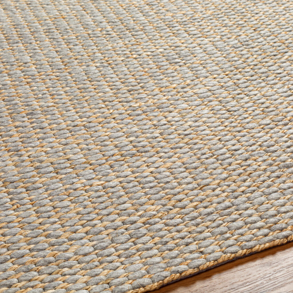 MADEIRA HANDWOVEN JUTE RUG TAN & GREY