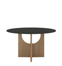 KOBE DINING TABLE OAK STONE TOP ROUND 54"