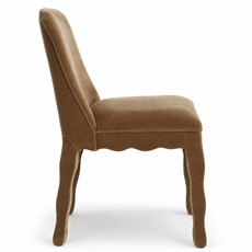 RAPALLO DINING CHAIR VELVET TOFFEE BROWN