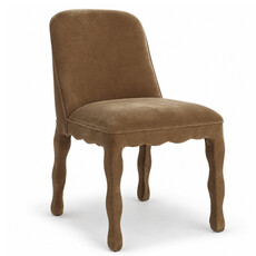 RAPALLO DINING CHAIR VELVET TOFFEE BROWN