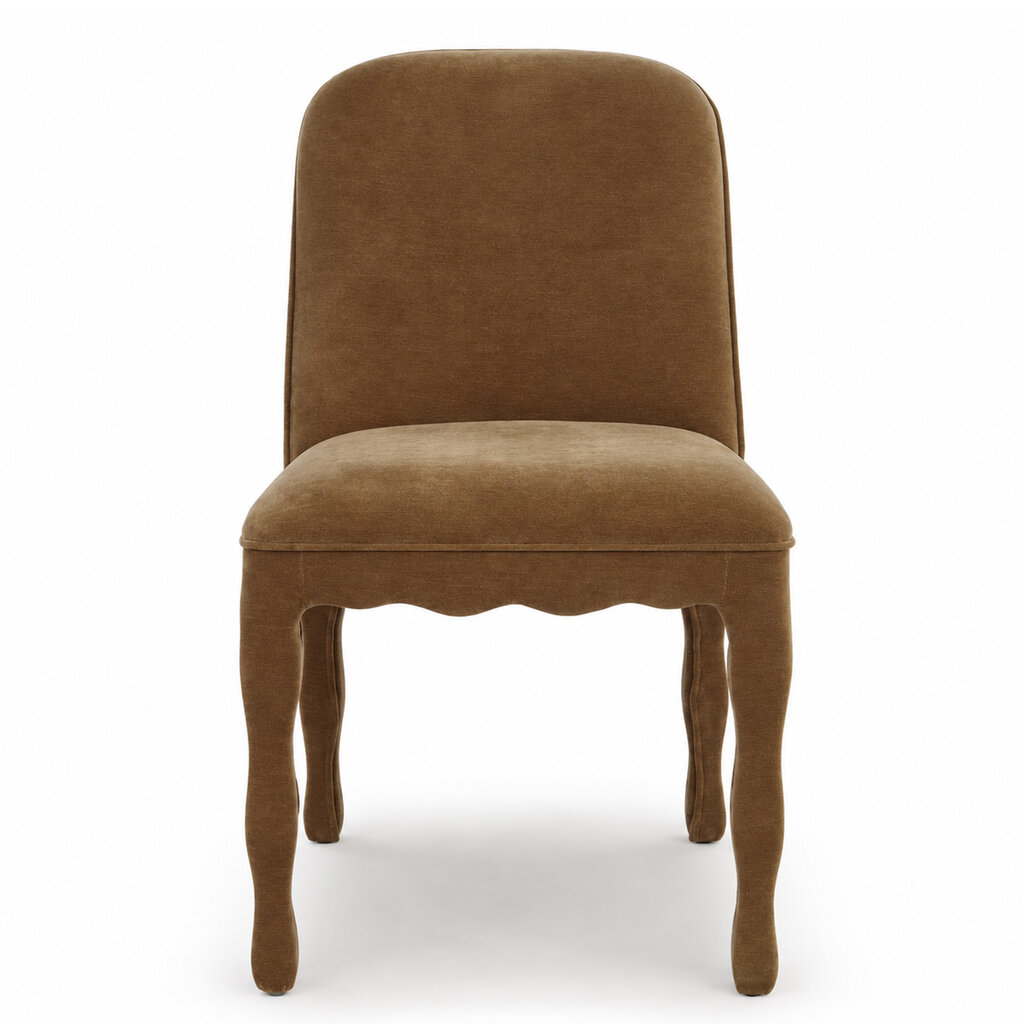 RAPALLO DINING CHAIR VELVET TOFFEE BROWN