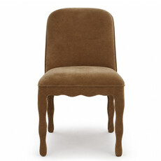 RAPALLO DINING CHAIR VELVET TOFFEE BROWN