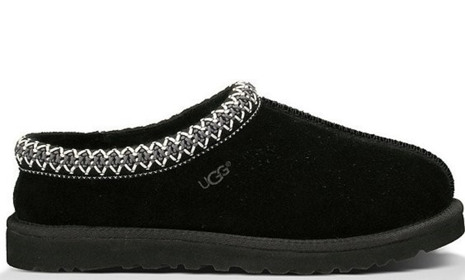 UGG Women's TASMAN GRAPHIC MONOGRAM BLACK Slippers Shoes 7US